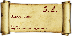 Sipos Léna névjegykártya